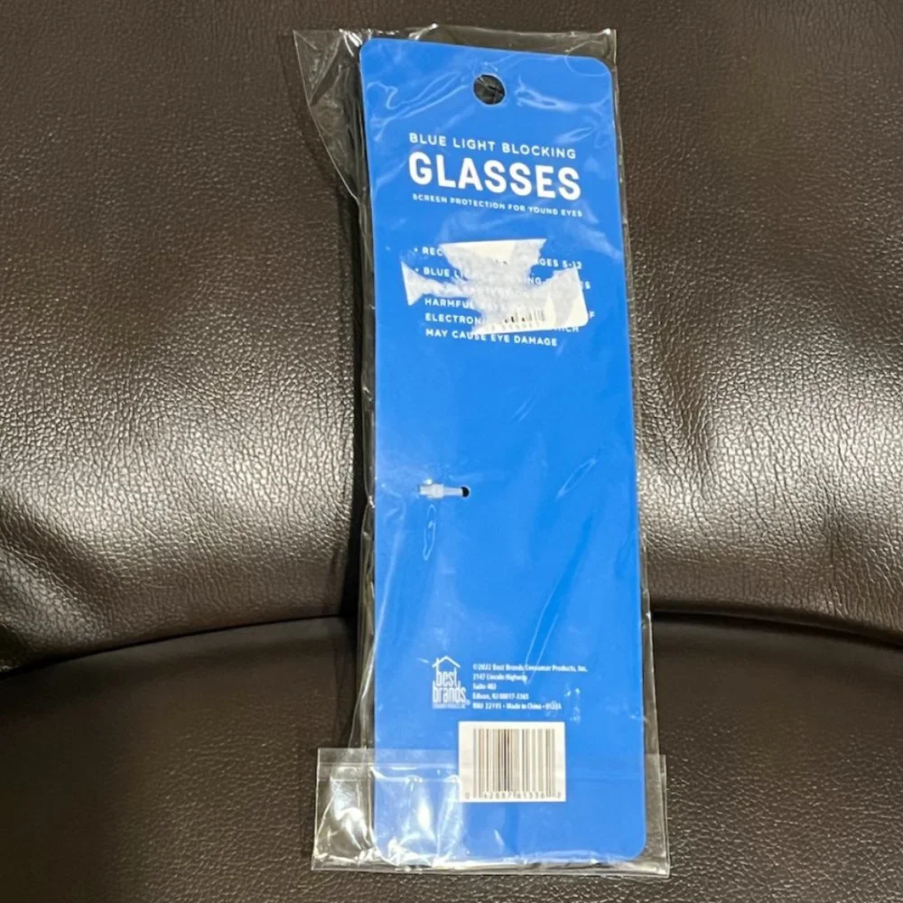NWT Kids Blue Light Blocking Glasses, blue & yellow, ages 5-12